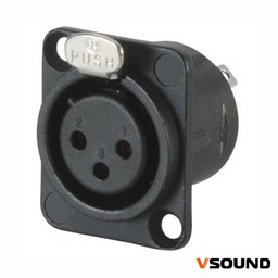 Mostrar informações para Ficha XLR Painel VSound FPS110A Fêmea Imagem de Ficha XLR Painel VSound FPS110A Fêmea