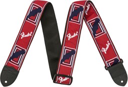 Mostrar informações para Correia Fender Monogrammed 0990682000 Red/White/Blue Imagem de Correia Fender Monogrammed 0990682000 Red/White/Blue