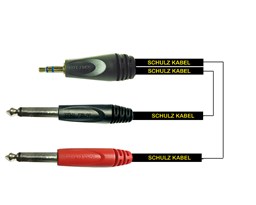 Mostrar informações para Cabo Jack 3,5mm Stereo Macho/2x Jack 6,3mm Mono Macho Schulz Kabel MS3 3mt. Imagem de Cabo Jack 3,5mm Stereo Macho/2x Jack 6,3mm Mono Macho Schulz Kabel MS3 3mt.