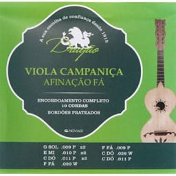 Mostrar informações para Jogo Cordas para Viola Campaniça Dragão Afinação Fá 010 Imagem de Jogo Cordas para Viola Campaniça Dragão Afinação Fá 010