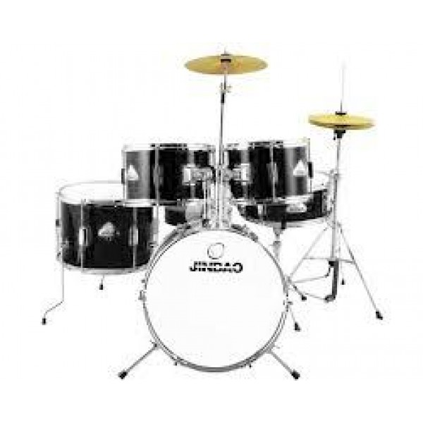 Imagem de Bateria Acústica Infantil Jinbao Junior 1045 Preta