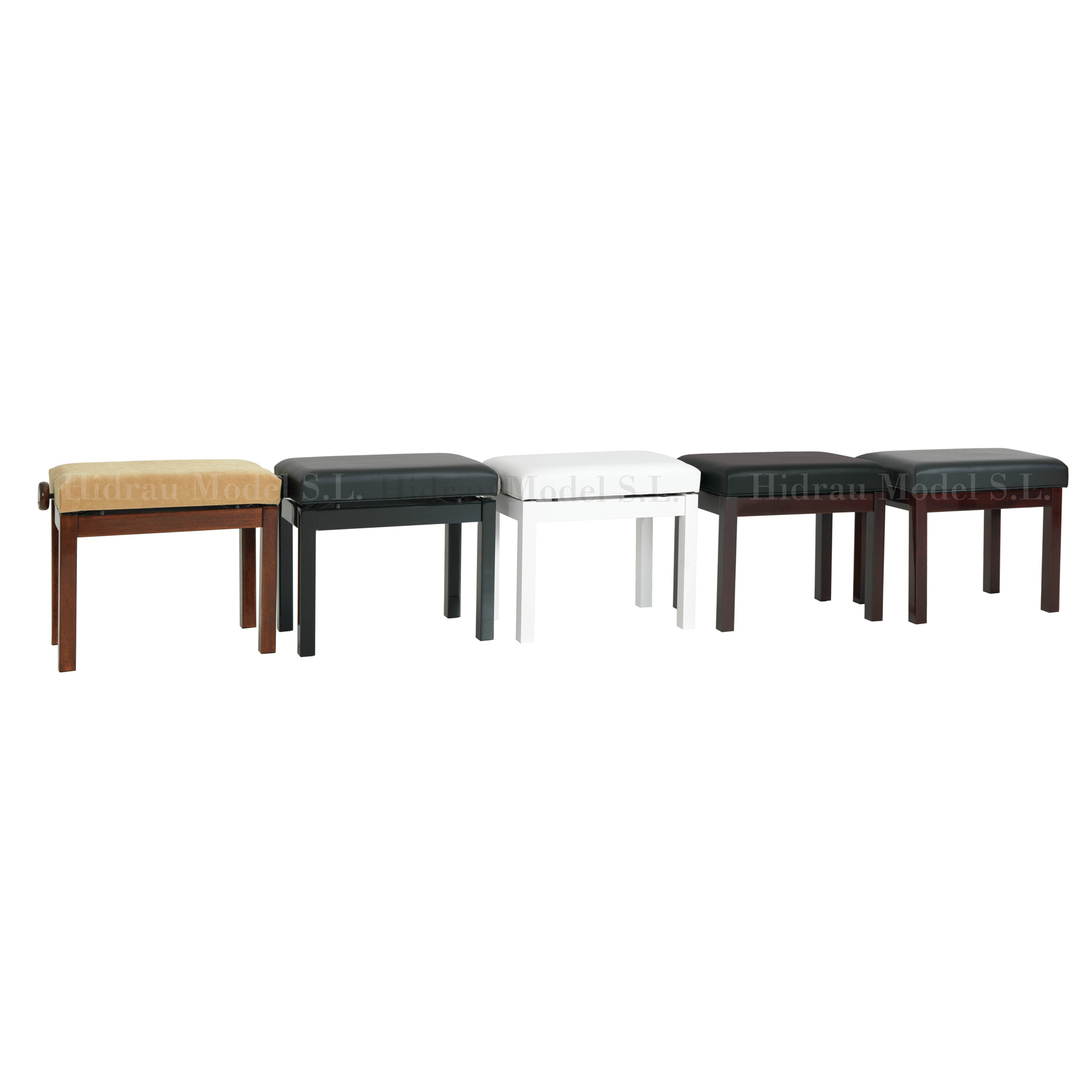 Imagem de Banco para Piano Regulável Hidrau Model Branco Polido X30BBKB