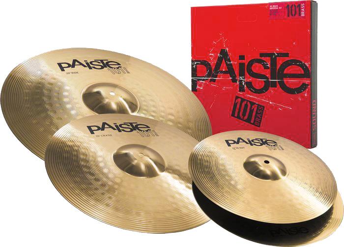 Imagem de Conjunto Pratos Paiste 101 BRASS Universal Set (Hi-Hat 14" Crash 16" Ride 20")