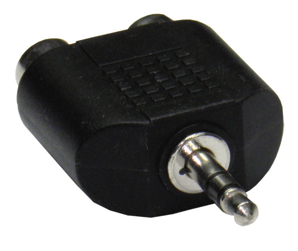 Imagem de Adaptador Schulz 2 x RCA Fêmea para Jack 3,5mm Stereo Macho S-61