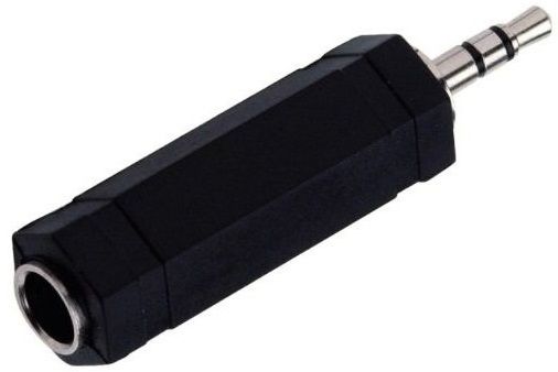 Imagem de Adaptador Jack 6,3mm Stereo Fêmea para Jack 3,5mm Stereo Macho A-093
