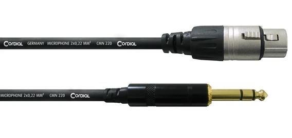 Imagem de Cabo XLR Macho/Jack Macho Stereo Cordial CFM 3 FV 3mt.