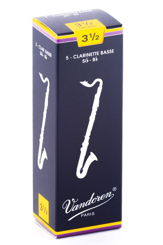 Imagem de Palheta para Clarinete Baixo Si Bemol (Bb) Vandoren Nº3,5 CR1235