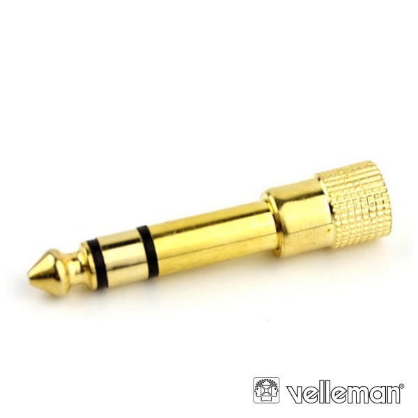 Imagem de Adaptador Jack 3,5mm Fêmea Stereo para Jack 6,3mm Macho Stereo CAA30