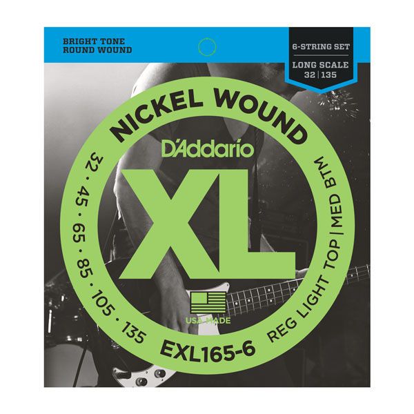 Imagem de Jogo Cordas para Baixo Elétrico 6-String D'Addario EXL165-6