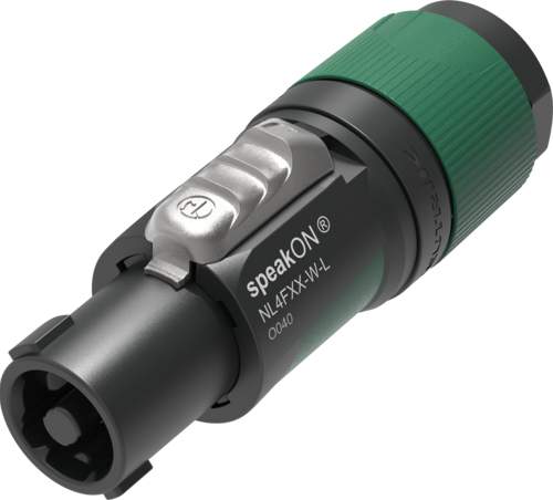 Imagem de Ficha SpeakOn Neutrik 4-Polos NL4FXX-W-L Larga (para cabos de 10mm a 16mm)