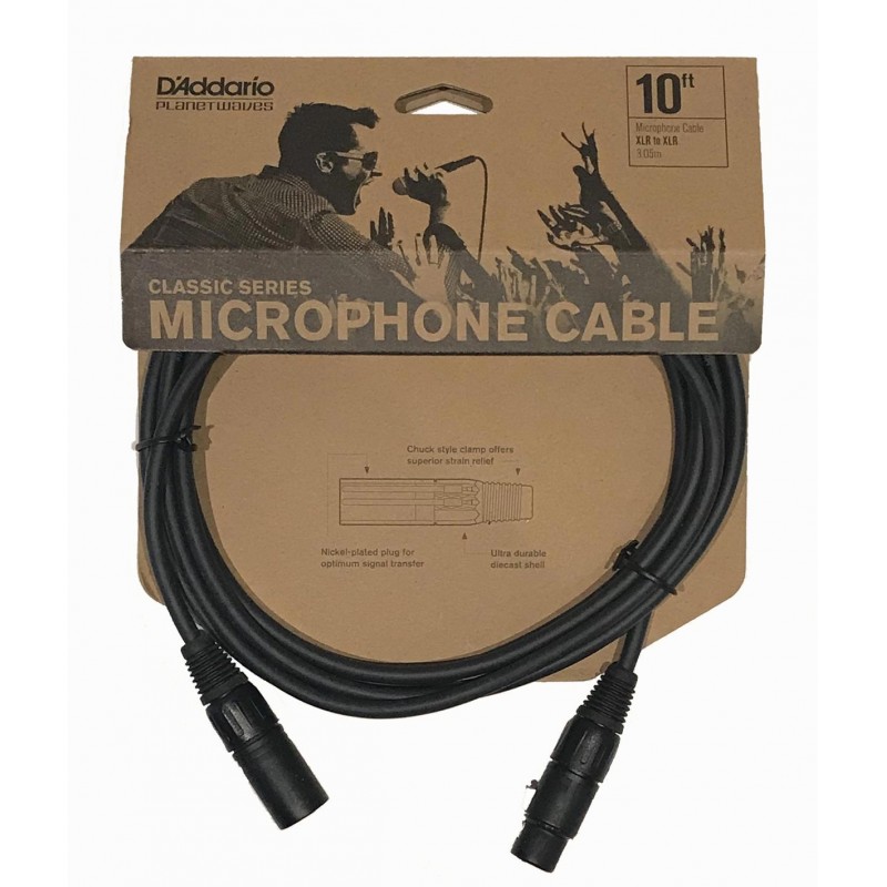 Imagem de Cabo XLR D'addario PW-CMIC-10 3,05mt.