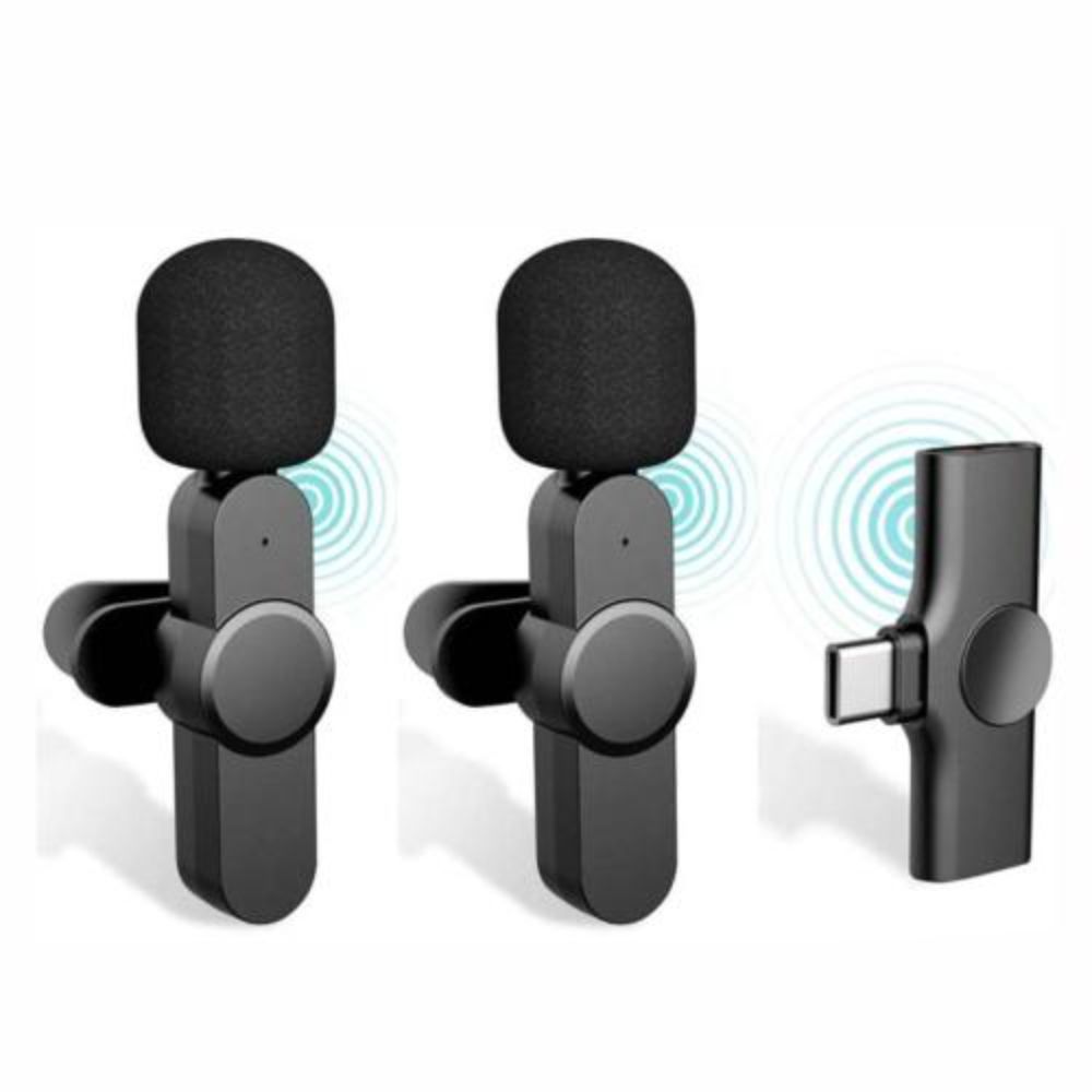 Imagem de Conjunto Microfones Lapela s/ Fios K9 USB-C/2