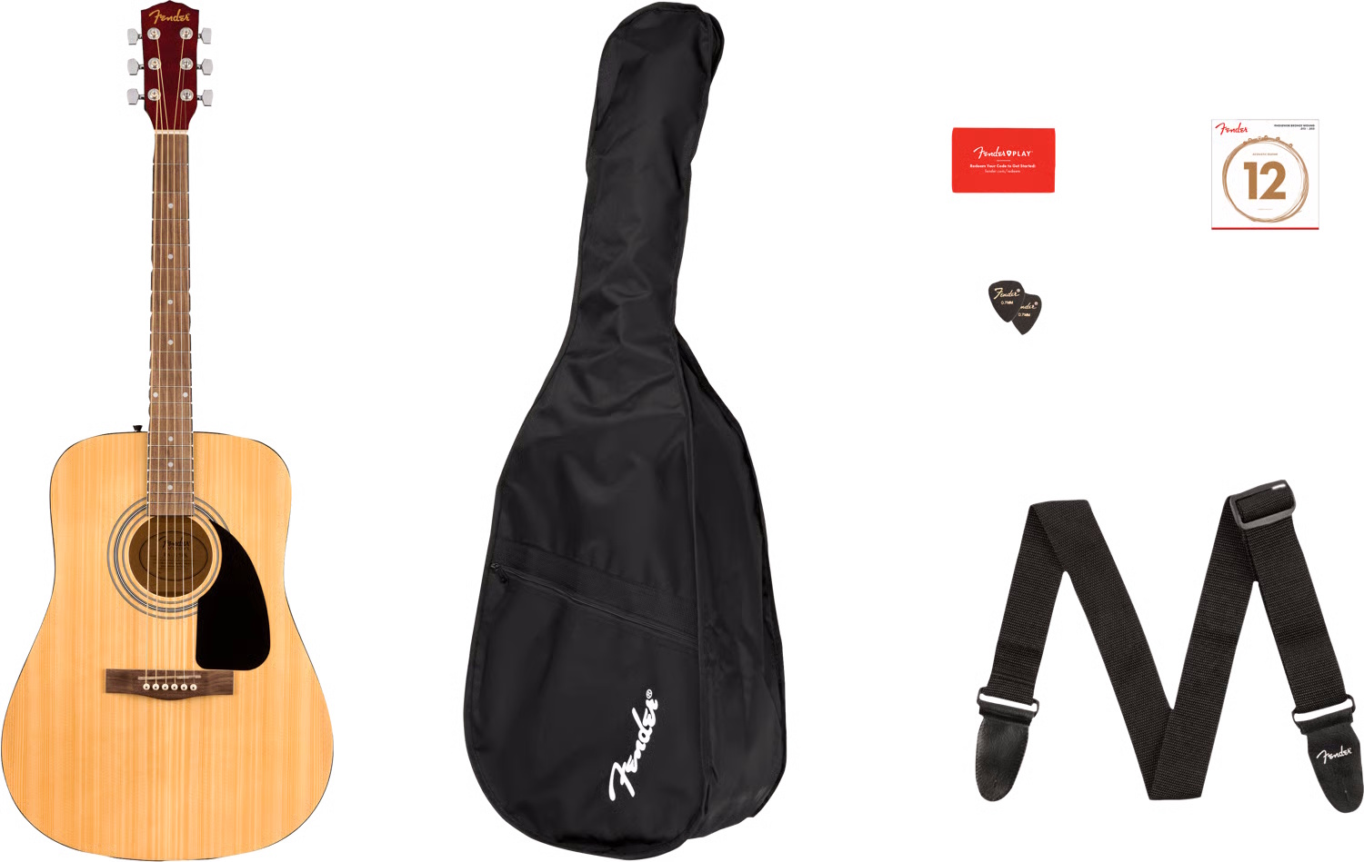 Imagem de Guitarra Acústica Dreadnought Fender FA-115 II Natural c/ Saco