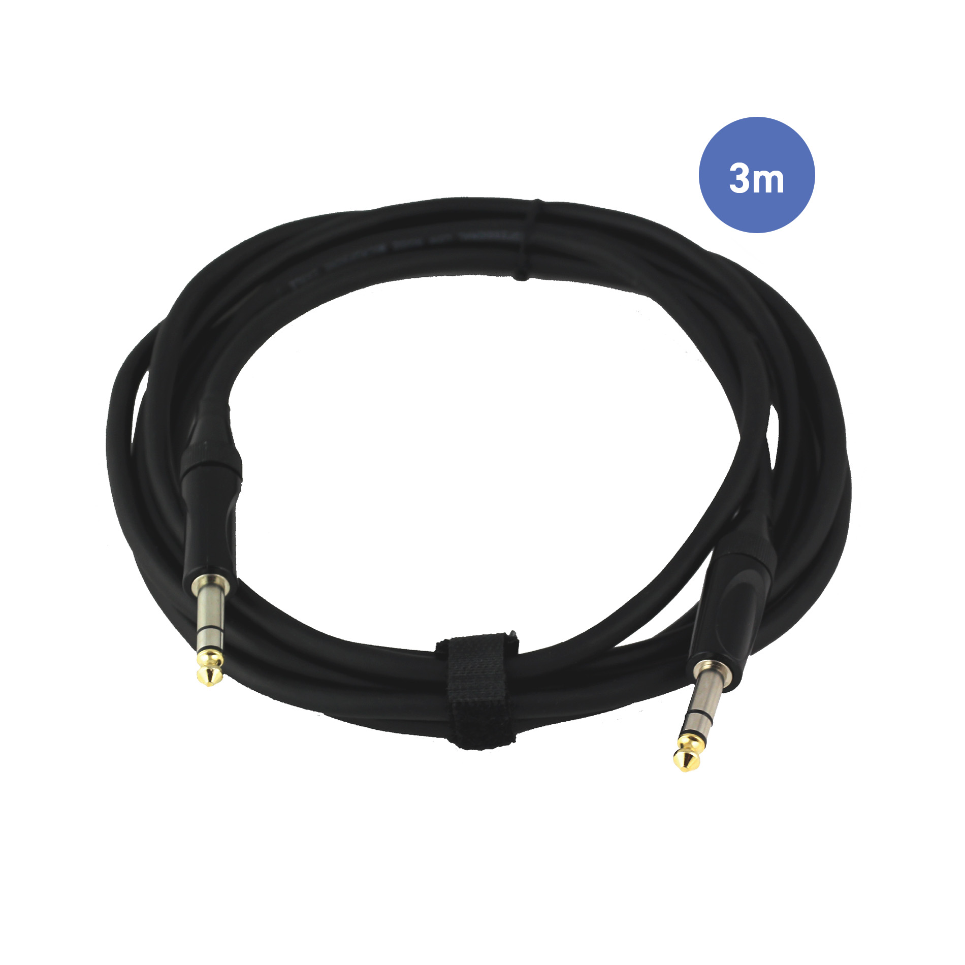 Imagem de Cabo Jack Stereo 6,3mm Macho/Jack Stereo 6,3mm Macho Power Studio 1010-AUDIOCAB-4001/3M 3mt.