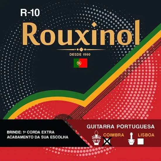 Imagem de Jogo Cordas para Guitarra Portuguesa Coimbra Rouxinol R-10C