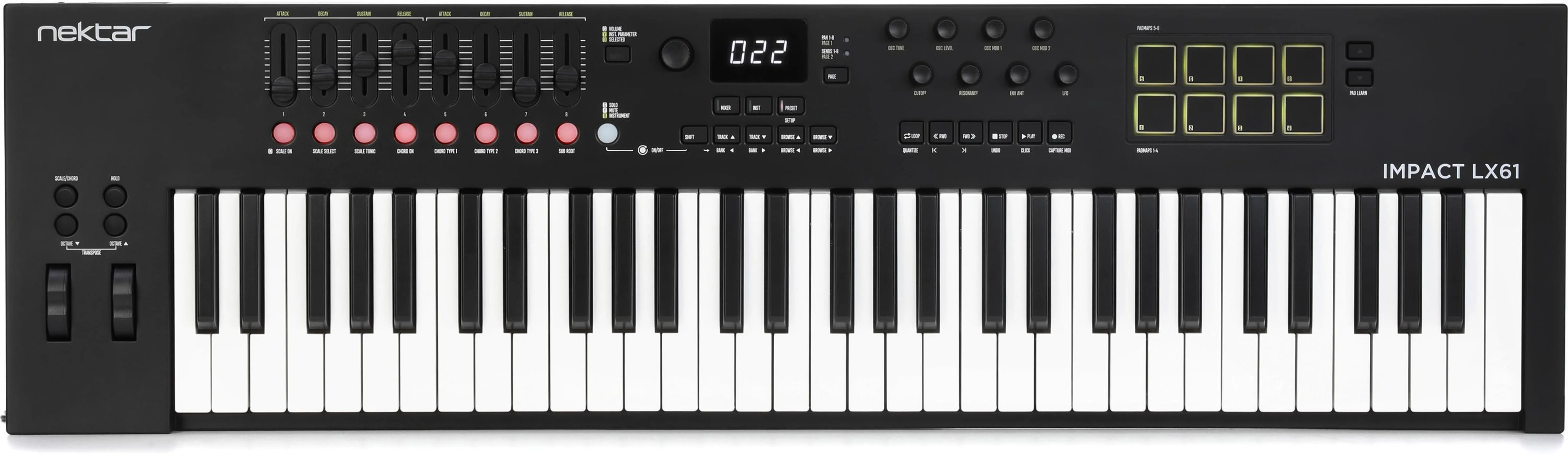 Imagem de Teclado USB MIDI Nektar Impact LX61 MK3 61 Teclas