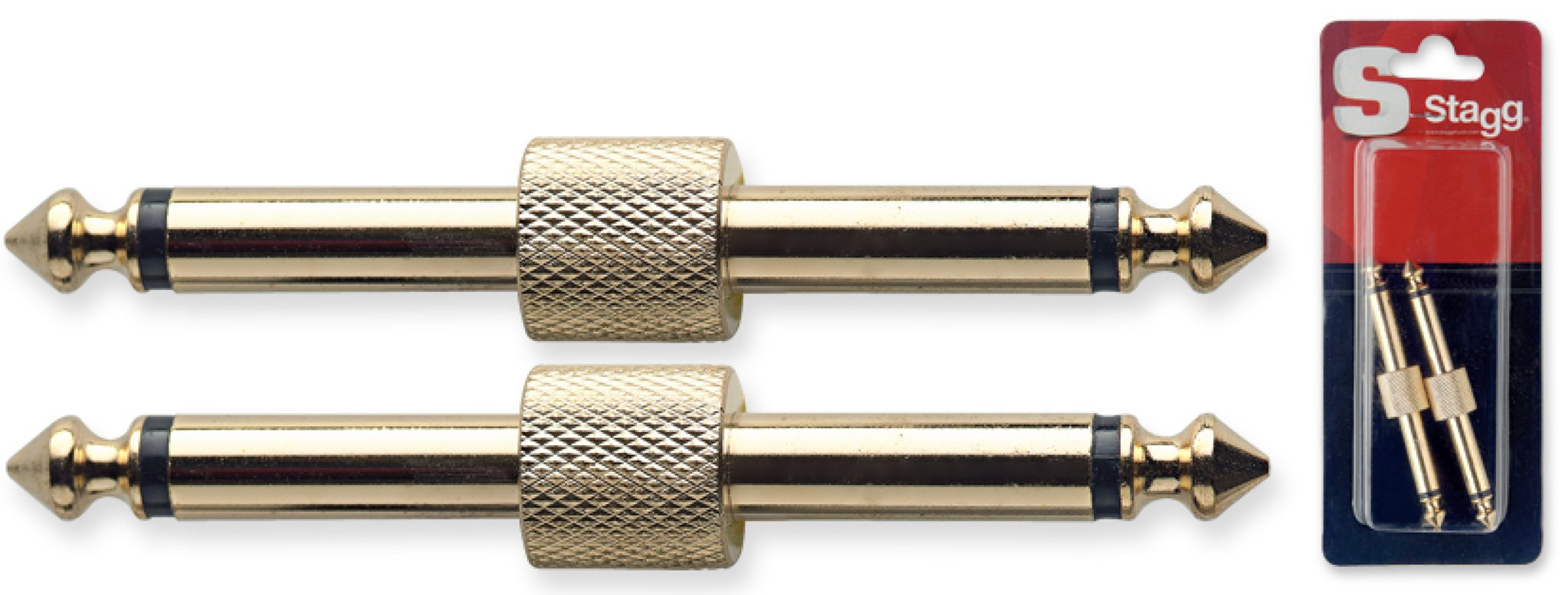 Imagem de Adaptador Stagg Jack Macho 6,3mm para Jack Macho 6,3mm AC-PPDH 