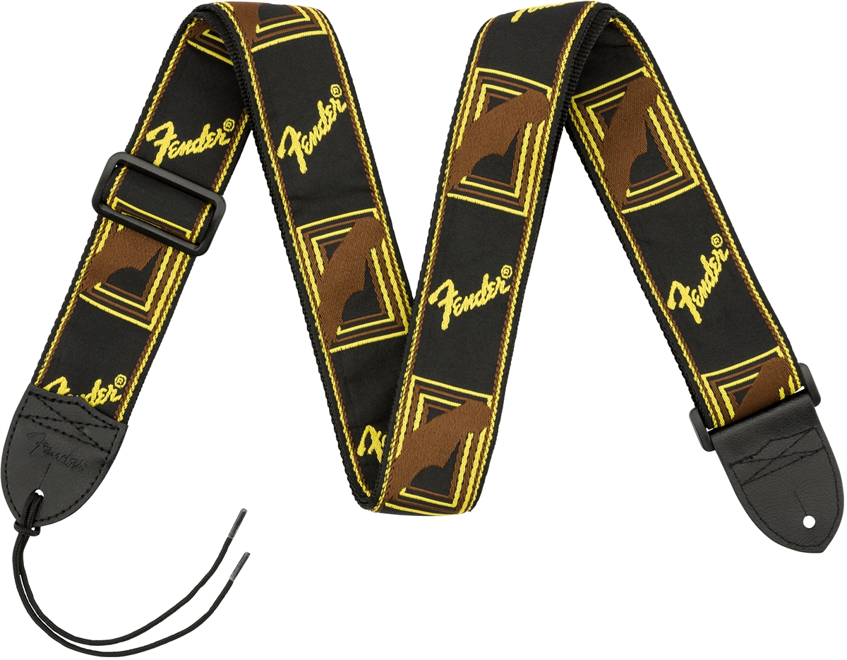 Imagem de Correia Fender Monogrammed 0990681000 Black/Yellow/Brown