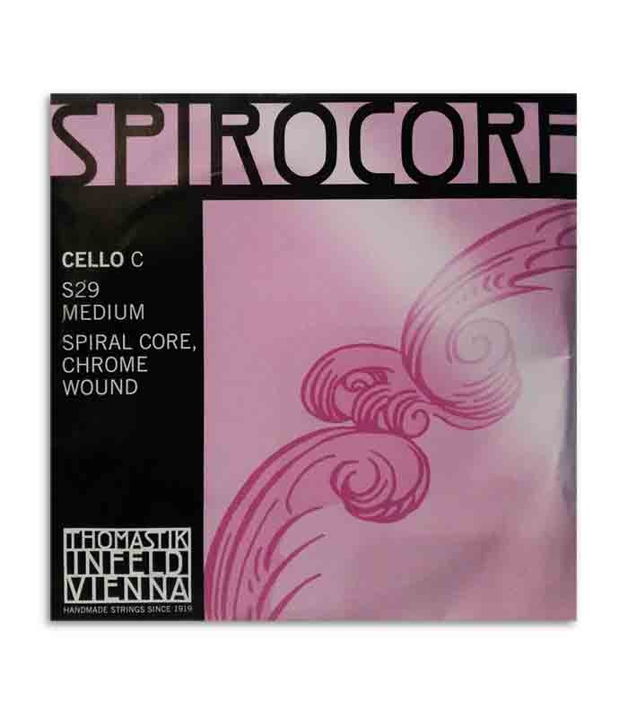 Imagem de Corda Individual Violoncelo Thomastik SpiroCore Dó (C) 4/4 S29 