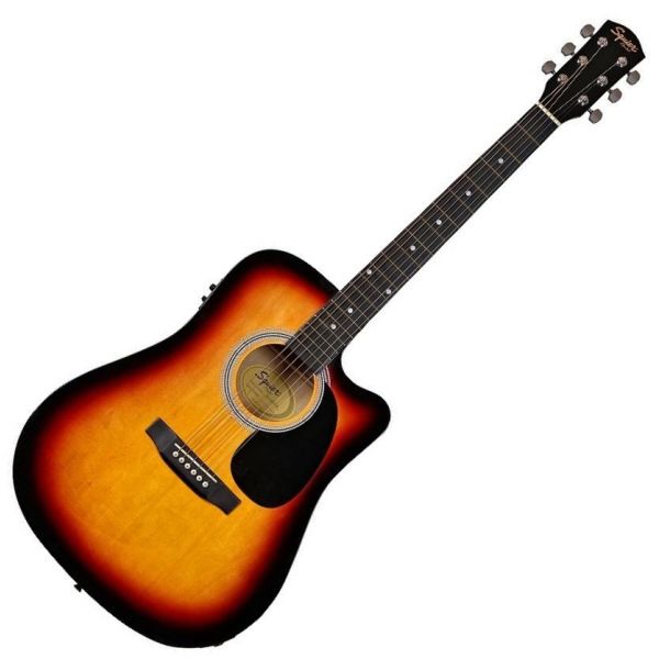Imagem de Guitarra Acústica Dreadnought Fender SQ SA-105CE Sunburst