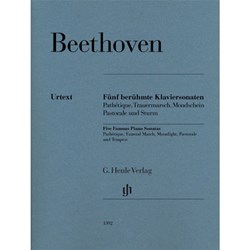 Imagem de Beethoven Urtext Fünf Berühmte Klaviersonaten G. Henle Verlag 