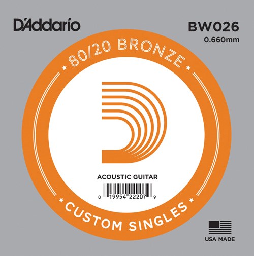 Imagem de Corda Individual Guitarra Acústica D'Addario BW026