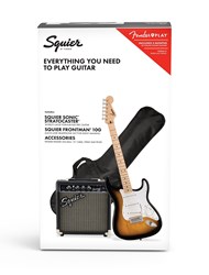 Imagem de Conjunto de Guitarra Elétrica Fender SQ Sonic Strat 10G 2TS 037-1720-603