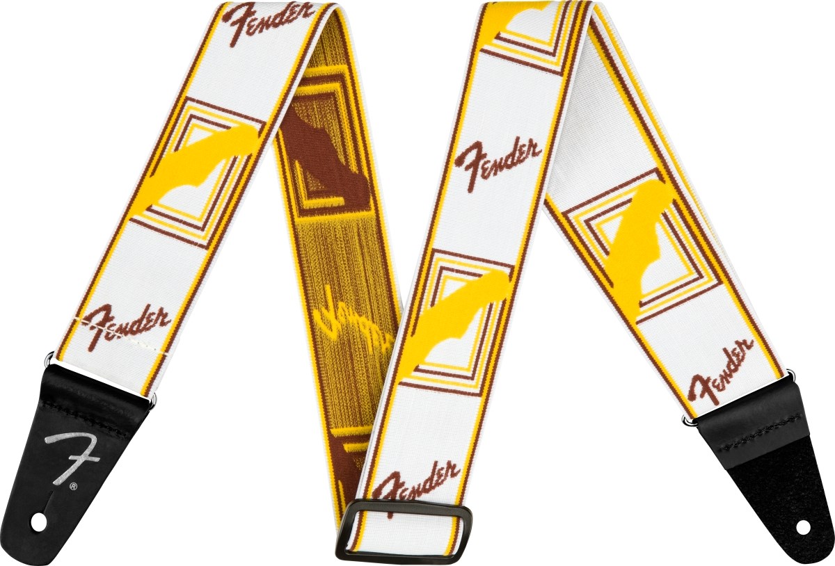 Imagem de Correia Fender Weighless 0990686005 White/Brown/Yellow