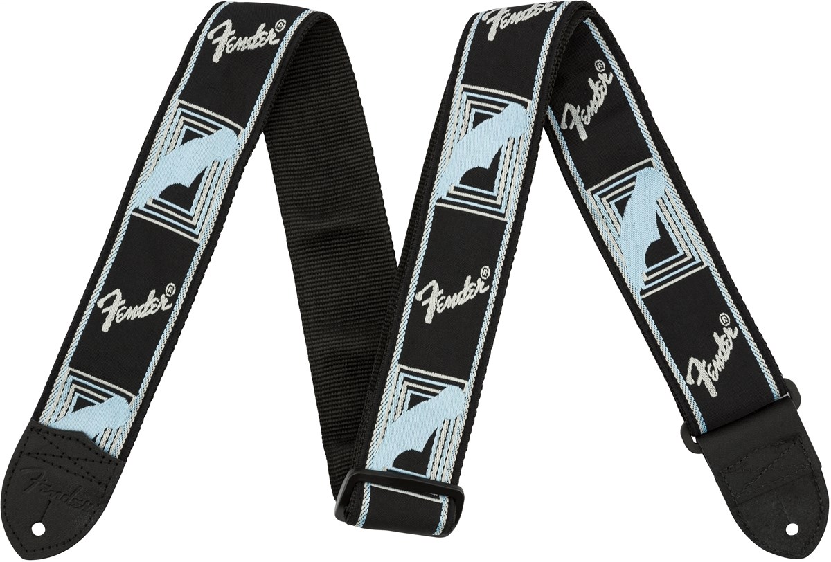 Imagem de Correia Fender Monogrammed 0990681502 Black/Light Grey/Blue