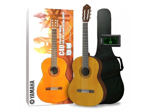 Imagem de Conjunto Guitarra Clássica Yamaha C40 Performance Pack GC40PPERFORM 