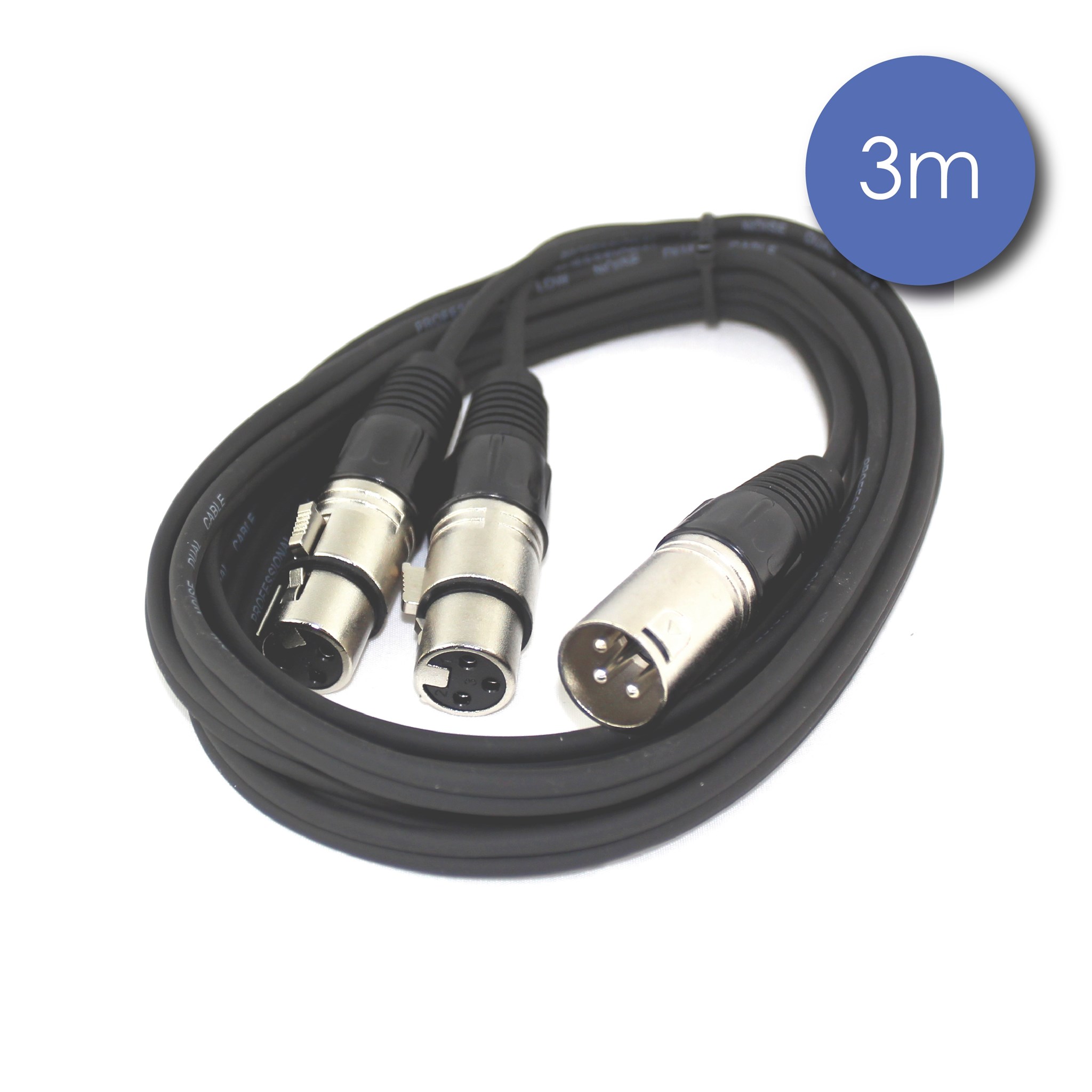 Imagem de Cabo XLR Macho / 2x XLR Fêmea Power Acoustics CAB2117-3M 3mt.