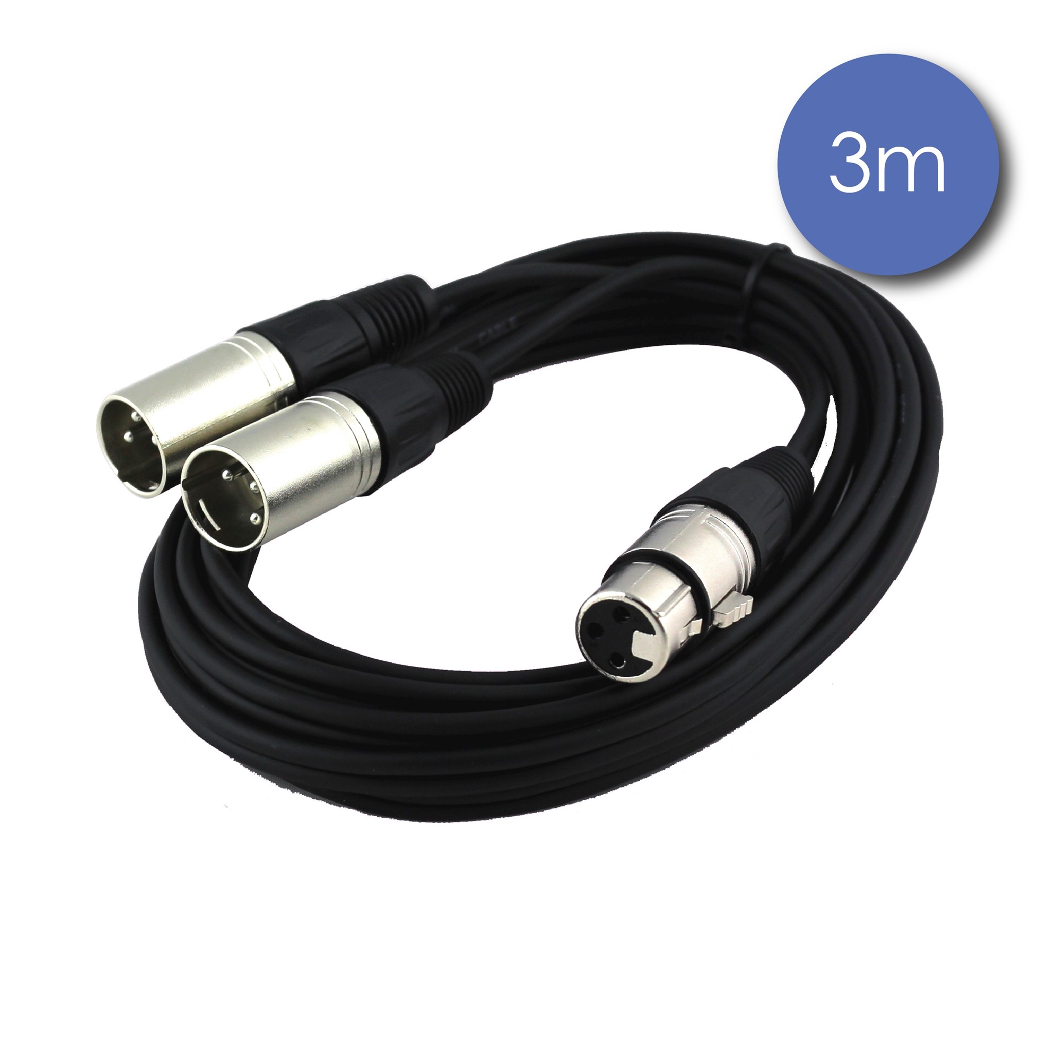 Imagem de Cabo XLR Fêmea / 2x XLR Macho Power Acoustics CAB2118-3M 3mt.