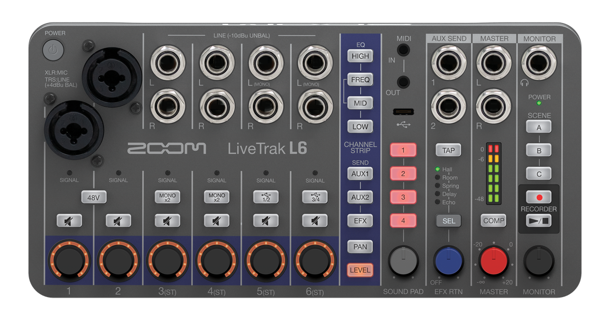 Imagem de Mesa Zoom LiveTrak L-6