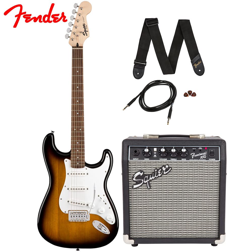 Imagem de Conjunto de Guitarra Elétrica Fender SQ Strat BSB GB 10G 037-1823-632