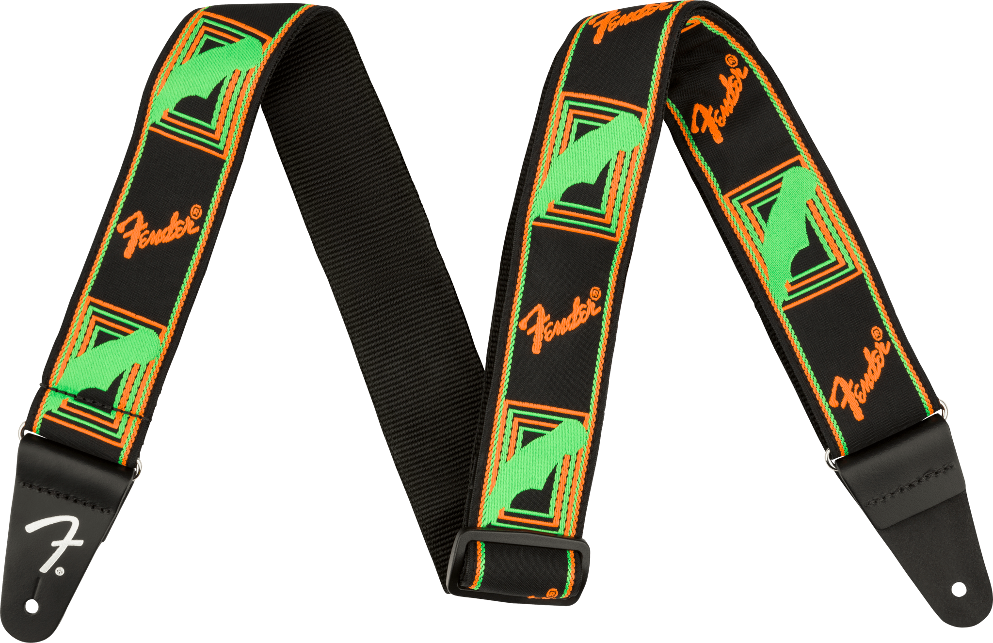 Imagem de Correia Fender Neon Monogrammed 0990681301 Green & Orange