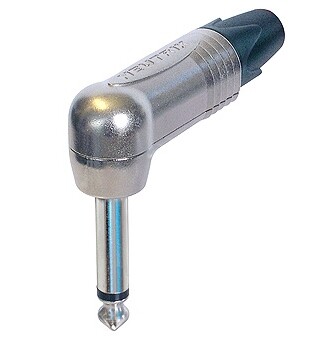 Imagem de Ficha Jack 6,3mm Neutrik NP2RX Mono Macho Angulada